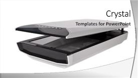  Presentation with scanner - Amazing PPT layouts having kutna hora small town near the prague panoramic view backdrop and a dark gray colored foreground