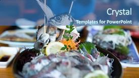  Presentation with flatfish - Colorful slide deck enhanced with flatfish sashimi backdrop and a ocean colored foreground