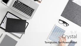  Presentation with data - Slide deck with flatlay-of-hand-of-contemporary background and a white colored foreground