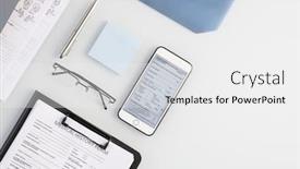  Presentation with medical clipboard - Audience pleasing PPT theme consisting of flatlay-of-medical-history-form backdrop and a white colored foreground