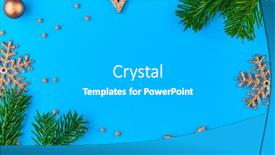  Presentation with blue golden stars - Audience pleasing presentation theme consisting of flatlay-of-silver-and-golden backdrop and a light gray colored foreground