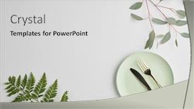  Presentation with porcelain - Presentation consisting of flatlay-of-white-porcelain-plate background and a light gray colored foreground