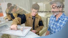  Presentation with cement - Presentation theme featuring flattened - apprentice flattening off cement background and a mint green colored foreground