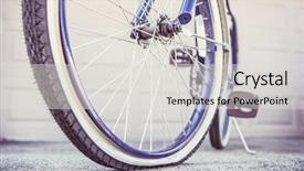  Presentation with tire - Slides having flattened - bike with a flat tire background and a light gray colored foreground