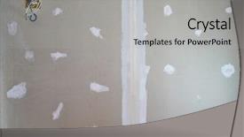  Presentation with diy - Theme enhanced with flattened - laminated plasterboard join tape plastering background and a light gray colored foreground