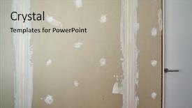  Presentation with tape - Amazing PPT layouts having flattened - laminated plasterboard join tape plastering backdrop and a mint green colored foreground
