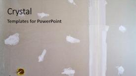  Presentation with diy - Colorful slide deck enhanced with flattened - laminated plasterboard join tape plastering backdrop and a light gray colored foreground