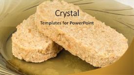  Presentation with dairy produce meat vegetables - PPT layouts enhanced with flattened - meat frozen semi-finished products background and a yellow colored foreground