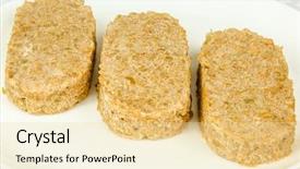  Presentation with frozen - PPT layouts having flattened - meat frozen semi-finished products background and a blonde colored foreground