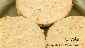  Presentation with frozen - Cool new PPT layouts with flattened - meat frozen semi-finished products backdrop and a lemonade colored foreground