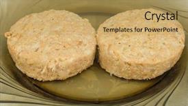  Presentation with frozen - Slide deck enhanced with flattened - meat frozen semi-finished products background and a yellow colored foreground