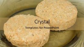  Presentation with frozen - Slide set consisting of flattened - meat frozen semi-finished products background and a yellow colored foreground