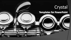  Presentation with flute - PPT theme featuring flauto-dolce-flute-detail background and a black colored foreground