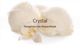  Presentation with vanilla - Beautiful presentation theme featuring flavor - balls of delicious vanilla ice backdrop and a lemonade colored foreground