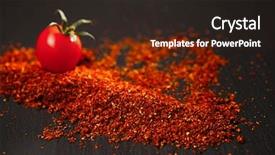  Presentation with dried tomato - Audience pleasing presentation theme consisting of flavor - natural ground sun dried tomato backdrop and a wine colored foreground