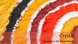  Presentation with flavor - Audience pleasing PPT layouts consisting of flavor - variety of spices - food backdrop and a red colored foreground