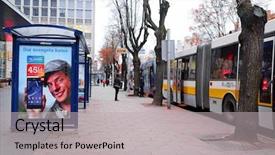  Presentation with kaunas - Beautiful presentation theme featuring flavor of an old city backdrop and a light gray colored foreground