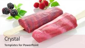  Presentation with ice cream - Cool new slides with flavor water - colorful ice cream pops backdrop and a coral colored foreground