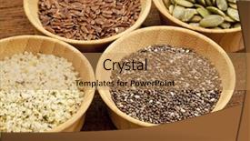  Presentation with hemp - Audience pleasing PPT layouts consisting of flax and pumpkin - healthy seed backdrop and a coral colored foreground