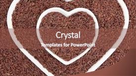  Presentation with abstract health - Slide deck consisting of riboflavin - flax seed health food background and a tawny brown colored foreground