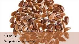 Presentation with seed - Cool new presentation with flax seed linseed closeup isolated backdrop and a coral colored foreground