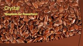  Presentation with seeds - Presentation having flax seeds background background and a tawny brown colored foreground