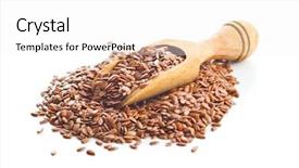  Presentation with linen - Cool new theme with flax seeds linen seeds backdrop and a white colored foreground
