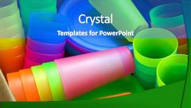  Presentation with flea - Audience pleasing presentation theme consisting of flea market - collection of colorful tumblers backdrop and a  colored foreground