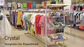  Presentation with thrift shop - Presentation theme enhanced with flea market - interior of a bright clean background and a coral colored foreground