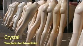  Presentation with swap meet - Colorful theme enhanced with flea market - mannequins lined up backdrop and a tawny brown colored foreground