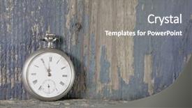  Presentation with old style - Amazing slide deck having flea market - old pocket watch backdrop and a gray colored foreground