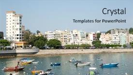  Presentation with simple japan hong kong - PPT theme with flea market - stanley in hong kong background and a light blue colored foreground