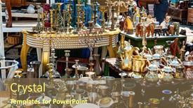  Presentation with flea - Presentation design consisting of flea-market-in-jaffa-tel background and a tawny brown colored foreground