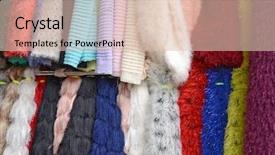  Presentation with fabrics - Audience pleasing slides consisting of flee market - fabrics sold at the bazaar backdrop and a lemonade colored foreground