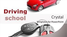  Presentation with fleet - Slide set consisting of fleet management - driving school concept new red background and a white colored foreground