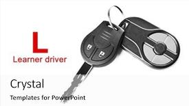  Presentation with keys - PPT layouts consisting of fleet management - learner driver car keys isolated background and a white colored foreground
