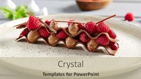  Presentation with chocolate dessert - Colorful PPT layouts enhanced with fleur-de-lys-milk-chocolate backdrop and a mint green colored foreground