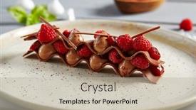  Presentation with chocolate milk - Theme consisting of fleur-de-lys-milk-chocolate background and a mint green colored foreground