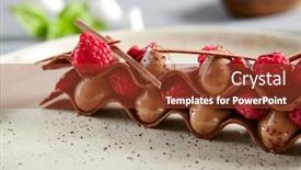  Presentation with chocolate milk - Beautiful slides featuring fleur-de-lys-milk-chocolate backdrop and a tawny brown colored foreground