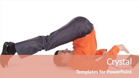  Presentation with flexible - PPT layouts featuring businesswoman presenting the word danger against shiny statistic on blue background background and a ocean colored foreground