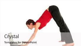  Presentation with yoga - Presentation theme with lawn mowers - mowing machine isolated background and a cream colored foreground.