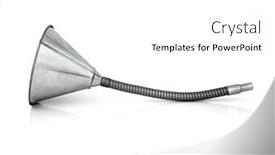  Presentation with funnel - Presentation design featuring flexible-galvanised-metal-funnel-used background and a white colored foreground