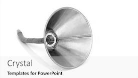  Presentation with funnel - Cool new slide set with flexible-galvanized-metal-funnel-used backdrop and a white colored foreground