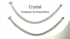  Presentation with industrial piping - Colorful PPT layouts enhanced with flexible tube for water backdrop and a white colored foreground