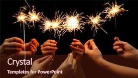  Presentation with flicker - Presentation design consisting of flicker - beautiful sparklers in hands background and a wine colored foreground