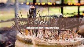  Presentation with flicker - Presentation featuring flicker - burning incense sticks background and a violet colored foreground