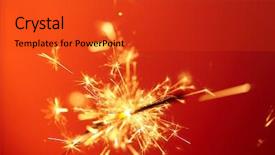  Presentation with sparkle - Colorful PPT theme enhanced with flicker - christmas and newyear party sparkle backdrop and a red colored foreground