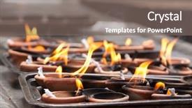  Presentation with flicker - Cool new presentation design with flicker - coconut oil lamps backdrop and a gray colored foreground