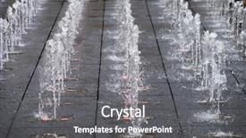  Presentation with flicker - Audience pleasing theme consisting of flicker - small beautiful fountain backdrop and a dark gray colored foreground
