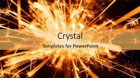  Presentation with flicker - Theme with flicker - sparkler on black background and a yellow colored foreground